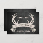 狩りはChalkboardを超え素朴てありがとう サンキューカード (正面/裏面)