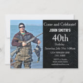 狩りまたはホビーフォトメンズ誕生日招待状の追加 招待状 (正面)