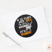 狩りもしは枯れもして茶色になる ラウンドシール (封筒)