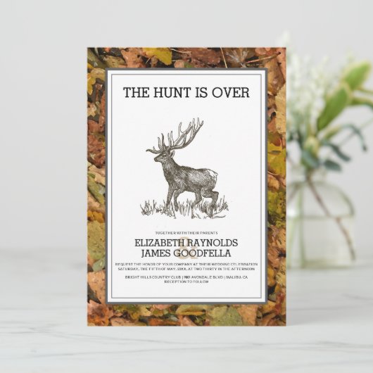 狩りをあります結婚式招待状にごまかして下さい 招待状 (スタンド正面)