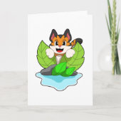 狩りをする虎 カード (正面)