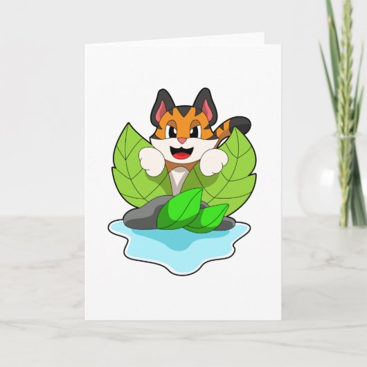 狩りをする虎 カード (正面)