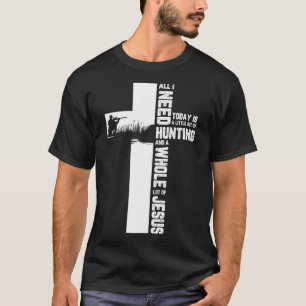 狩りアウトドアクロスイエズクリスチャン引用文クール胡 Tシャツ