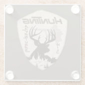 狩りアドベンチャースクエアステッカーkeychain outdoor ガラスコースター (裏面)