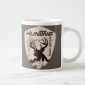 狩りアドベンチャースクエアステッカーkeychain outdoor ジャンボコーヒーマグカップ (右)