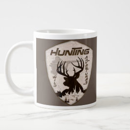 狩りアドベンチャースクエアステッカーkeychain outdoor ジャンボコーヒーマグカップ