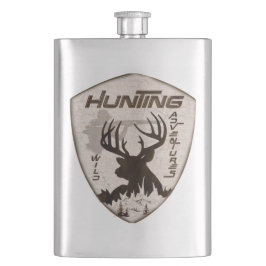 狩りアドベンチャースクエアステッカーkeychain outdoor フラスク