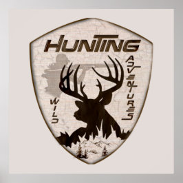狩りアドベンチャータペストリープリント ポスター