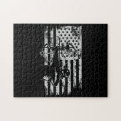 狩りアーチャーアメリカ国旗のブウイング狩り ジグソーパズル (横)