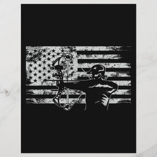 狩りアーチャーアメリカ国旗のブウイング狩り レターヘッド (正面)