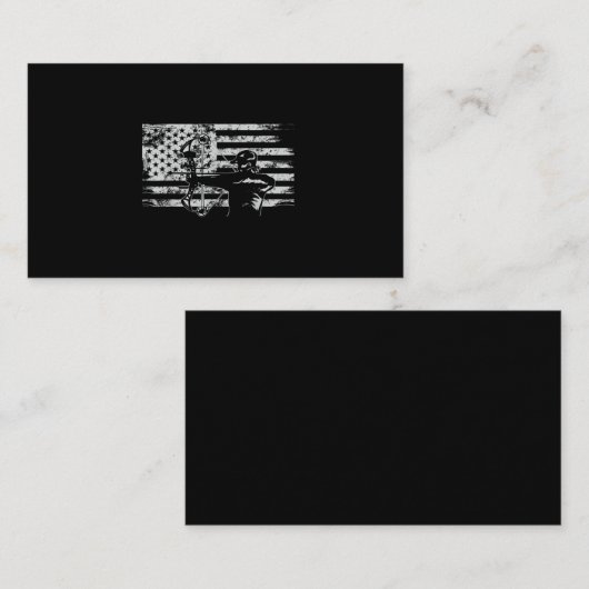 狩りアーチャーアメリカ国旗のボーイング狩り 名刺 (正面/裏面)
