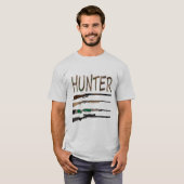 狩りイラストレーション、男のTシャツ、狩りの贈り物。 Tシャツ (正面フル)