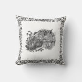 狩りウズラと狩り犬 クッション (正面)