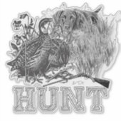 狩りウズラと狩り犬 シール (正面)