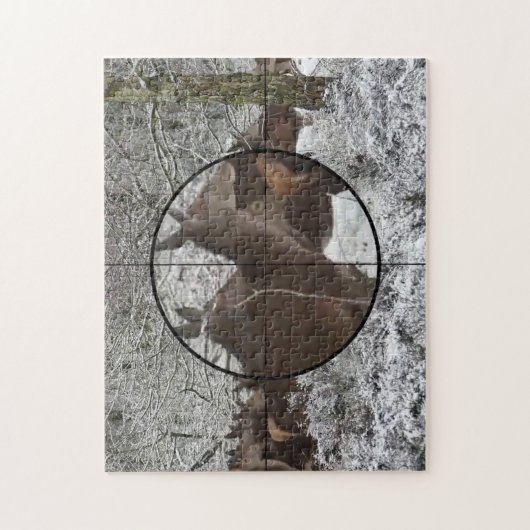 狩りカウエルクスコープビューウィンターラットフォレストジグサ ジグソーパズル (縦)