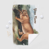 狩りカスタムクーガーキャンピングデコギフト ゴルフタオル (インサイチュ)