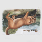 狩りカスタムクーガーキャンピングデコギフト ゴルフタオル (横)