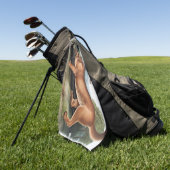 狩りカスタムクーガーキャンピングデコギフト ゴルフタオル (グリーン)