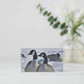 狩りガイドカナダガイスウィンターアウトドア 名刺 (スタンド正面)