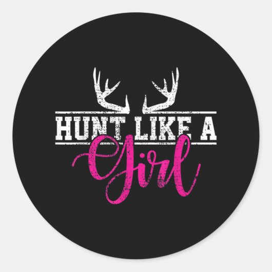 狩りガール狩りLike a Girl ラウンドシール (正面)
