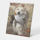 狩りキジ、タペストリーポスターアクリルプリント 台座サイン (正面)