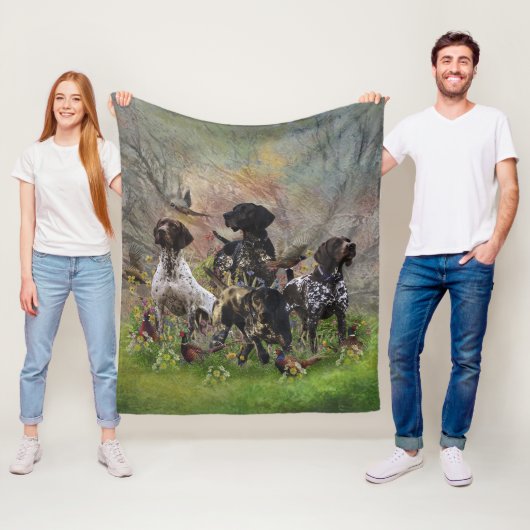 狩りキジGSP フリースブランケット (インサイチュ)