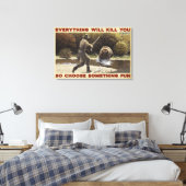 狩りクマすべてがあなたを殺すだろうキャンバスの装飾 キャンバスプリント (インサイチュ (寝室))
