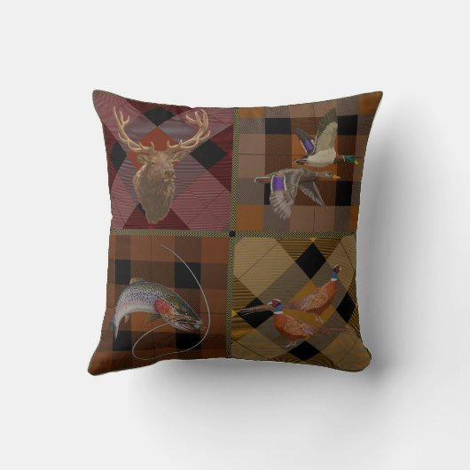 狩りクラブプレイドとワイルドライフゲーム クッション (裏面)
