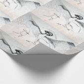 狩りグラフ白黒スケッチ ラッピングペーパー (角)