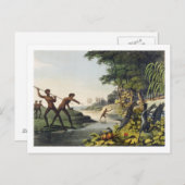 狩りザカンガルー、ニューサウスウェールの原住民 ポストカード (正面/裏面)