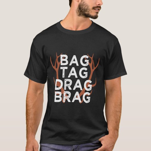 狩りシャツハおもしろいンターパパギフトヴィンテージシカB Tシャツ (正面)