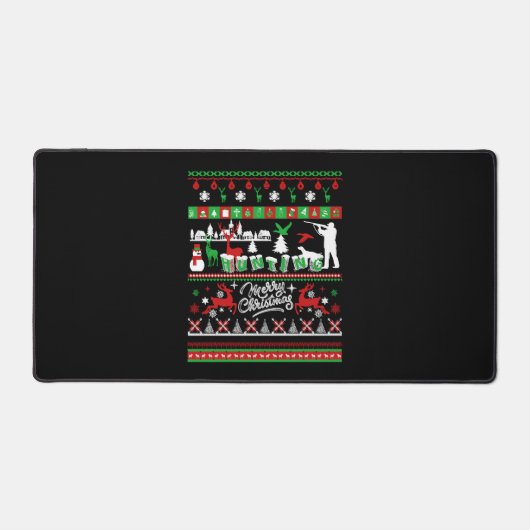 狩りシャツ – 狩りクリスマス デスクマット (正面)