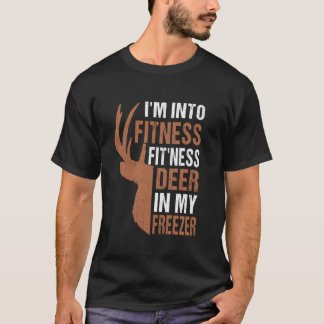 狩りシャツIはフィットネス鹿の冷凍庫におもしろい Tシャツ