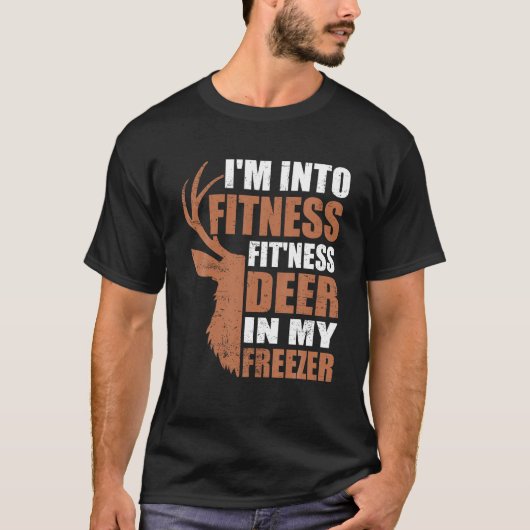 狩りシャツIはフィットネス鹿の冷凍庫におもしろい Tシャツ (正面)