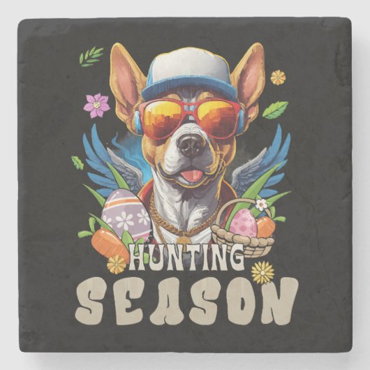 狩りシーズンディアイースターエッグ ストーンコースター (正面)