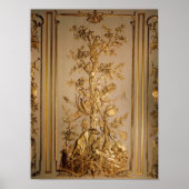 狩りシーン、ダイニングからの木製パネル ポスター (正面)