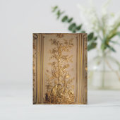 狩りシーン、ダイニングからの木製パネル ポストカード (スタンド正面)