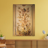 狩りシーン、ダイニングルームからの木製パネル キャンバスプリント (インサイチュ (リビング))