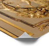 狩りシーン、ダイニングルームからの木製パネル ポスター (角)