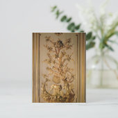 狩りシーン、ダイニングルームからの木製パネル ポストカード (スタンド正面)