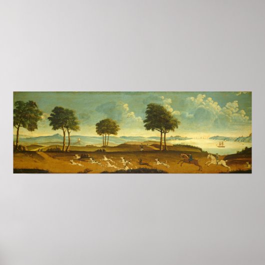 狩りシーン&ハーバー – アメリカファインアートポスター ポスター (正面)