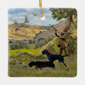 狩りチュカルパトリッジ セラミックオーナメント (正面)