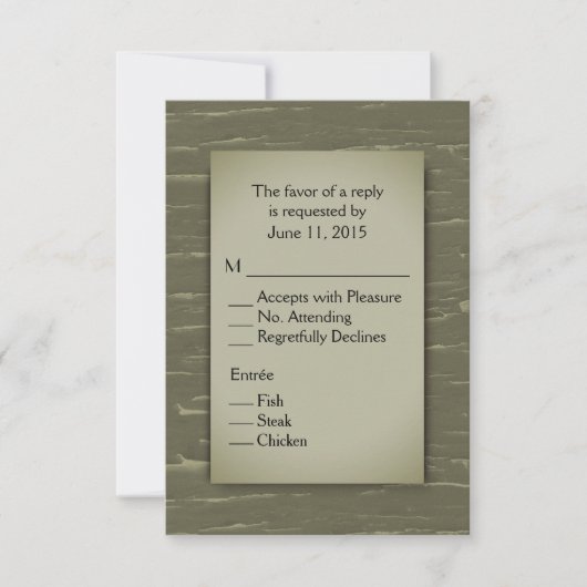 狩りテーマRSVPメニュー付き 出欠カード (正面)