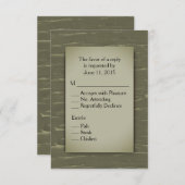 狩りテーマRSVPメニュー付き 出欠カード (正面/裏面)