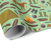 狩りドッグショットガンテント双眼鏡スポーツ ラッピングペーパー (ロールコーナー)