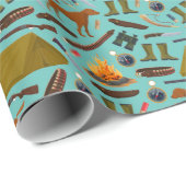 狩りドッグショットガンテント双眼鏡スポーツ ラッピングペーパー (ロールコーナー)