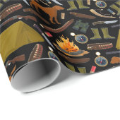 狩りドッグショットガンテント双眼鏡スポーツ ラッピングペーパー (ロールコーナー)