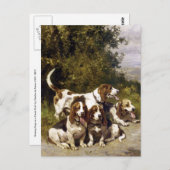 狩りドッグズ – ヴィンテージドッグアートバイシャルルドペンヌ ポストカード (正面/裏面)