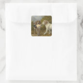 狩りドッグ(by Carlo Ademollo) スクエアシール (バッグ)