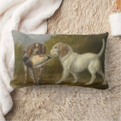 狩りドッグ(by Carlo Ademollo) ランバークッション (ブランケット)